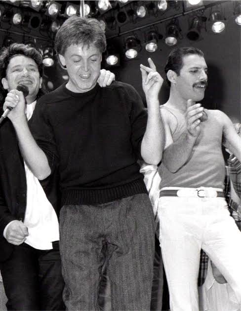 Paul McCartney y Freddie Mercury